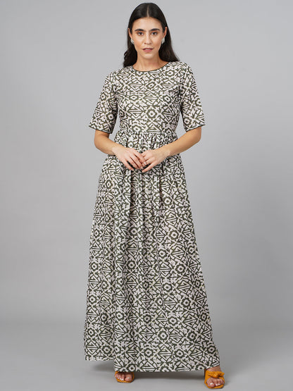 SCORPIUS Green Printed Kurta