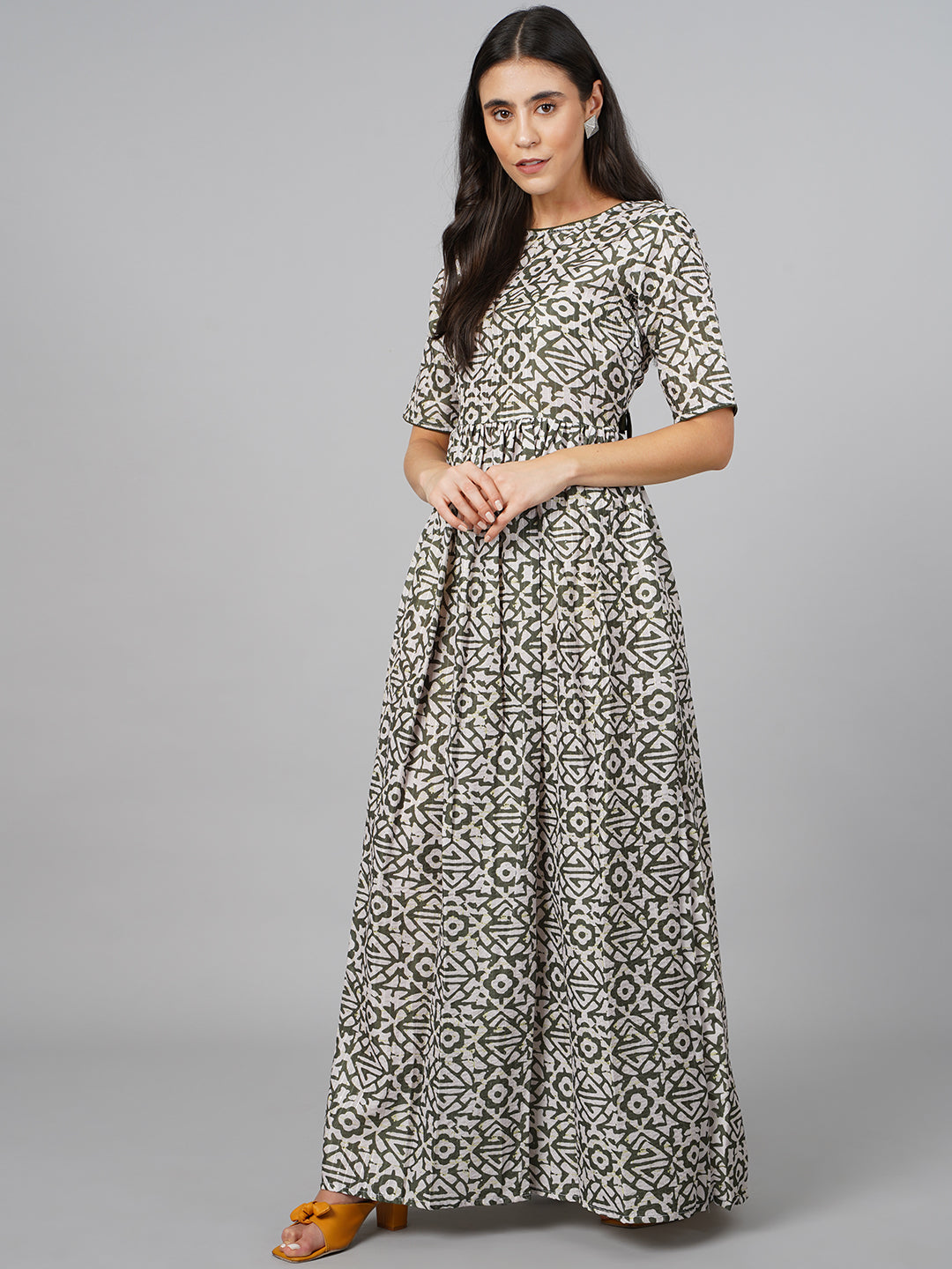 SCORPIUS Green Printed Kurta