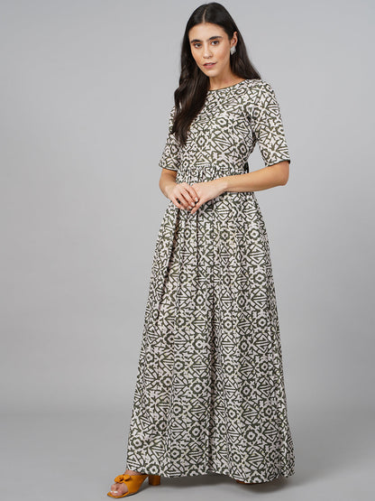 SCORPIUS Green Printed Kurta