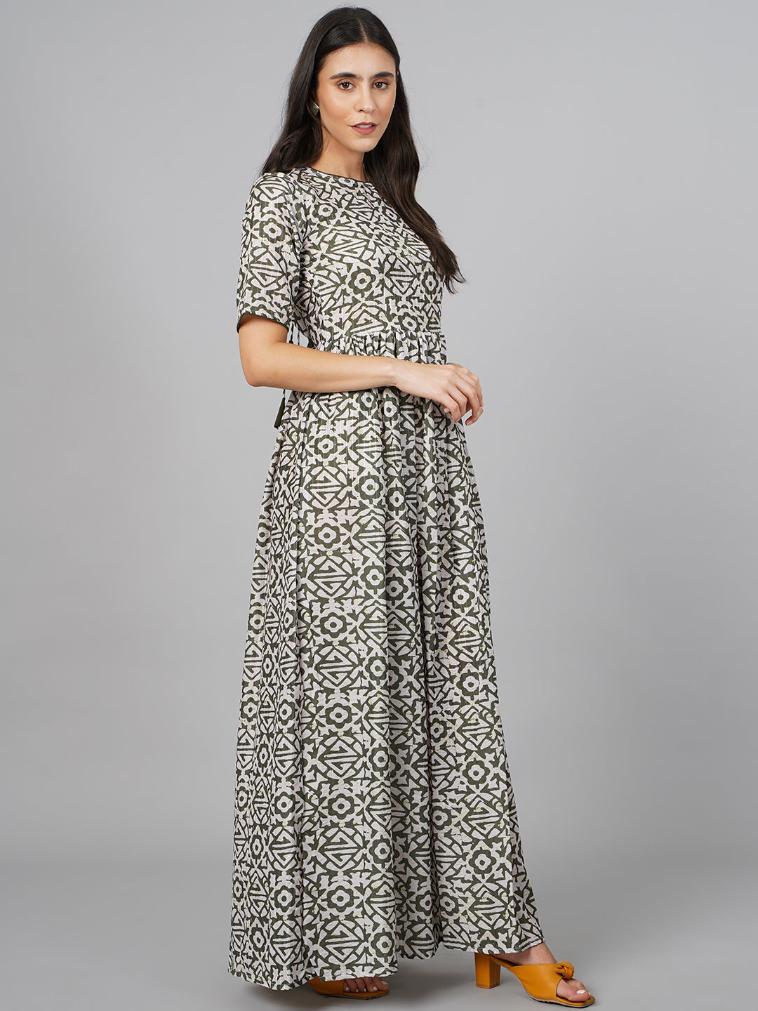 SCORPIUS Green Printed Kurta