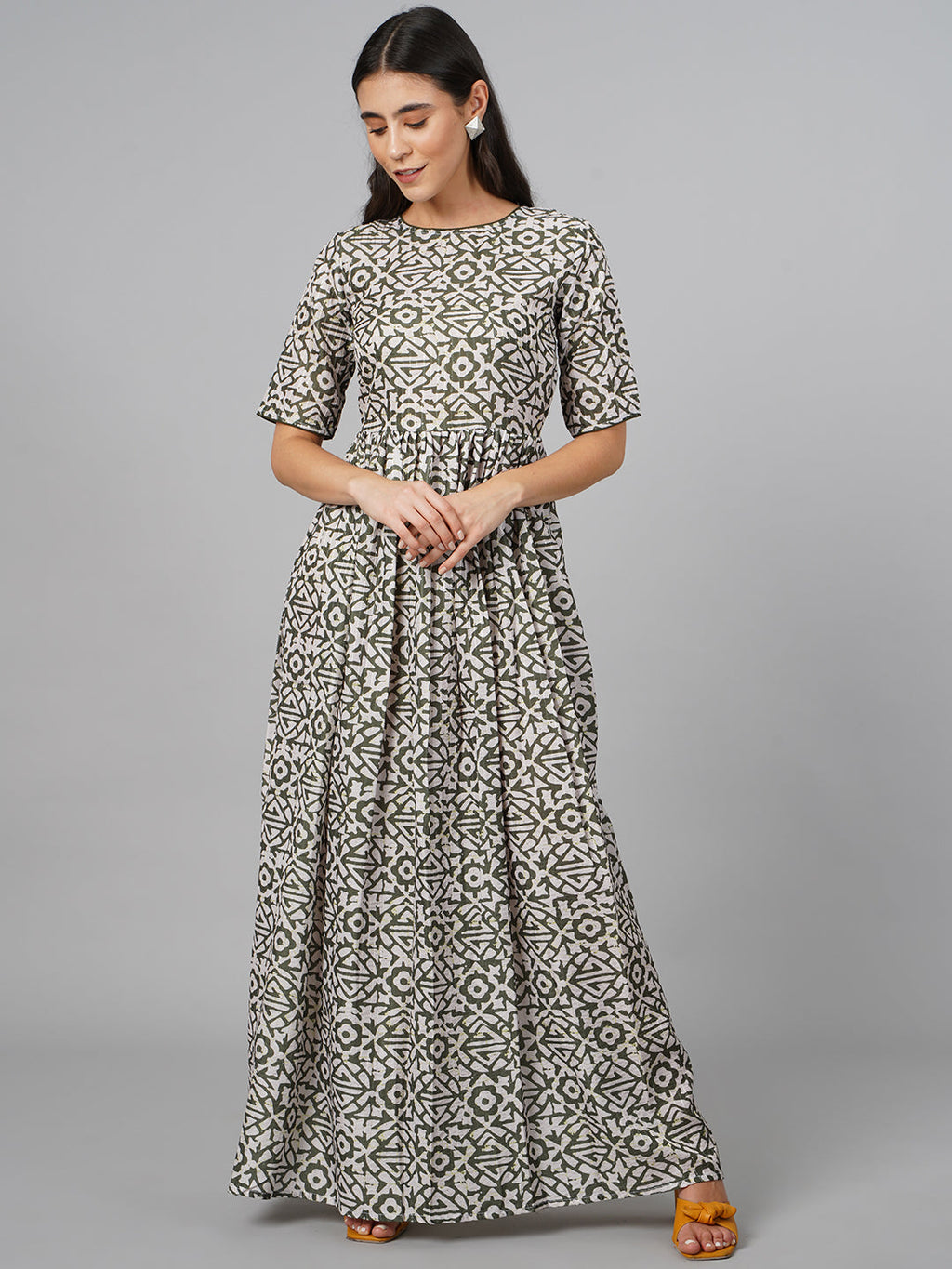 SCORPIUS Green Printed Kurta