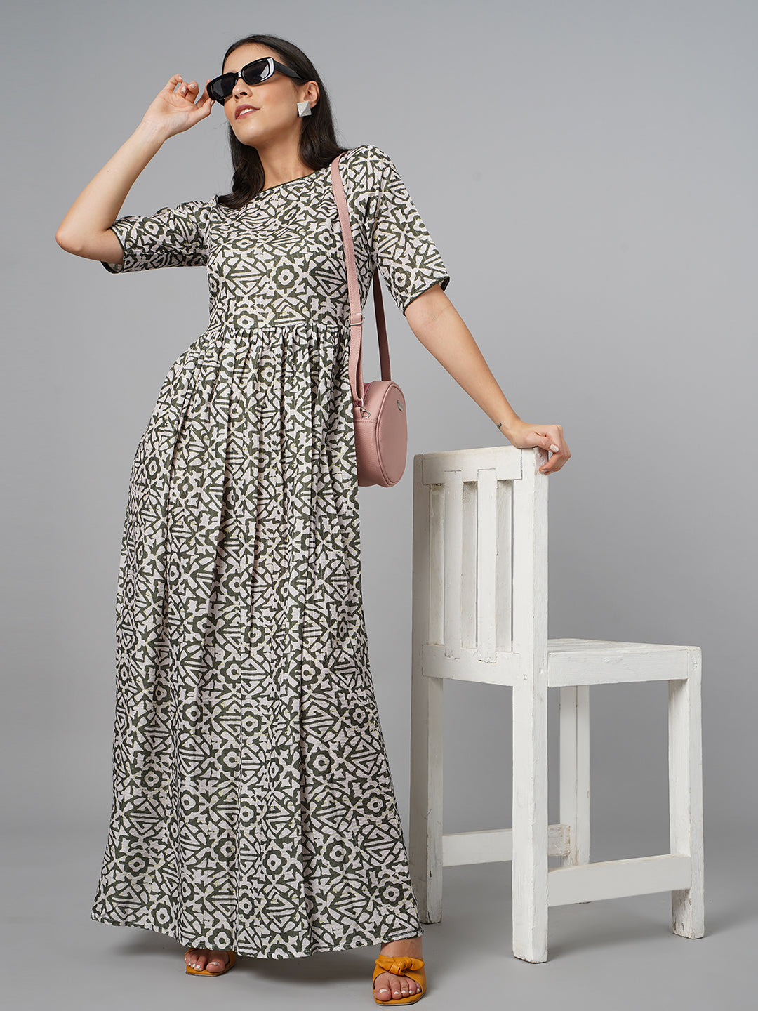 SCORPIUS Green Printed Kurta