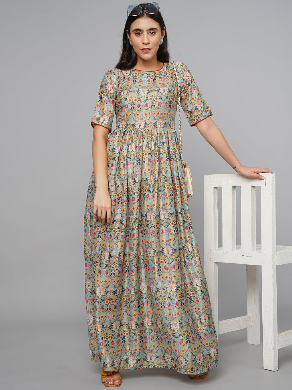 SCORPIUS Green Printed Kurta