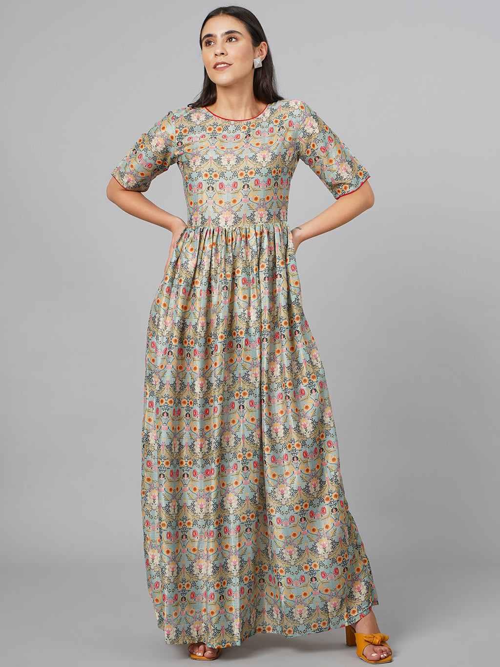 SCORPIUS Green Printed Kurta