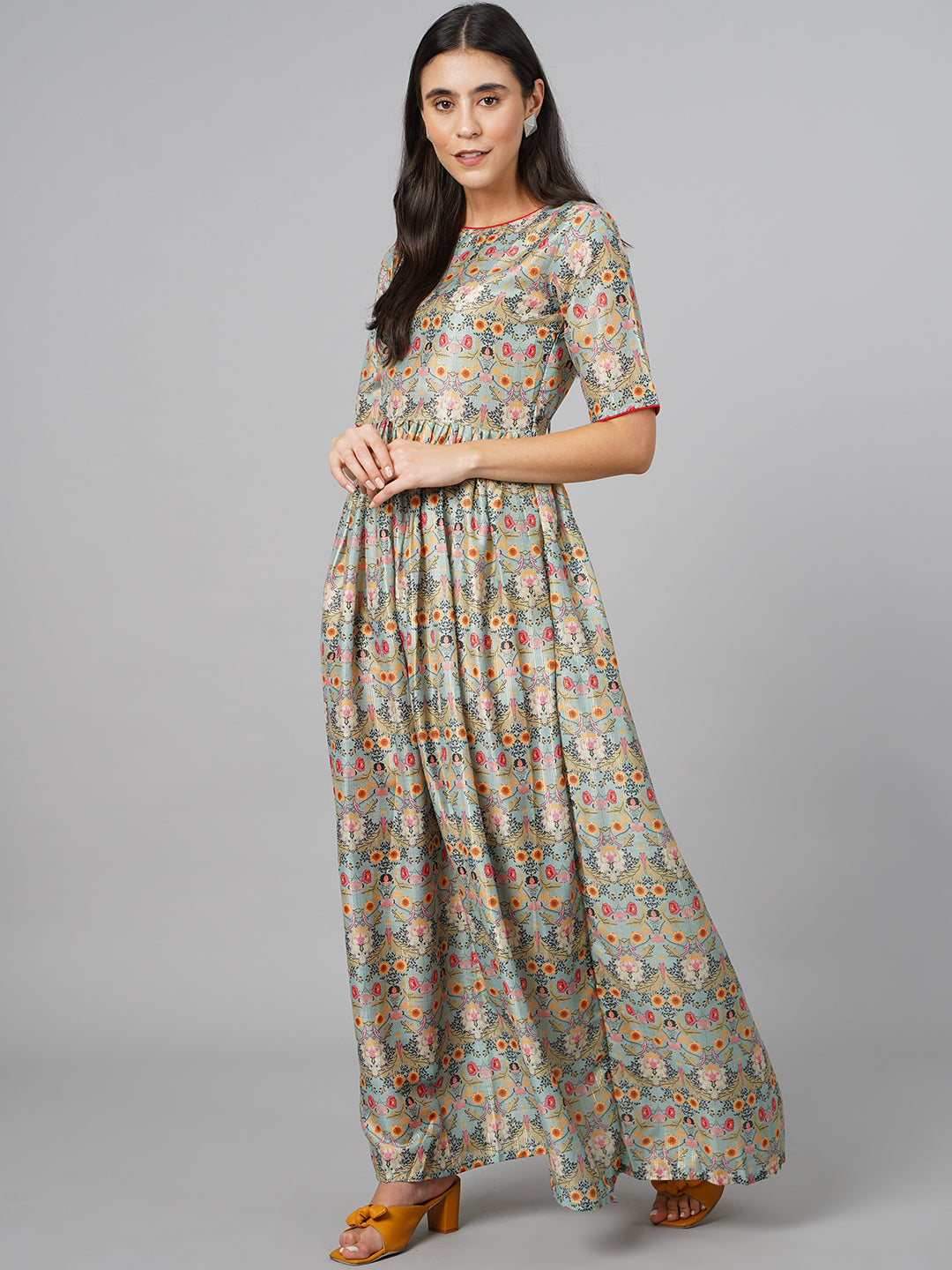 SCORPIUS Green Printed Kurta