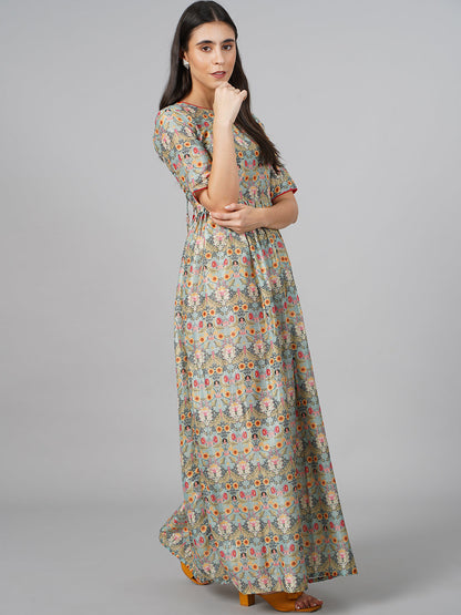 SCORPIUS Green Printed Kurta