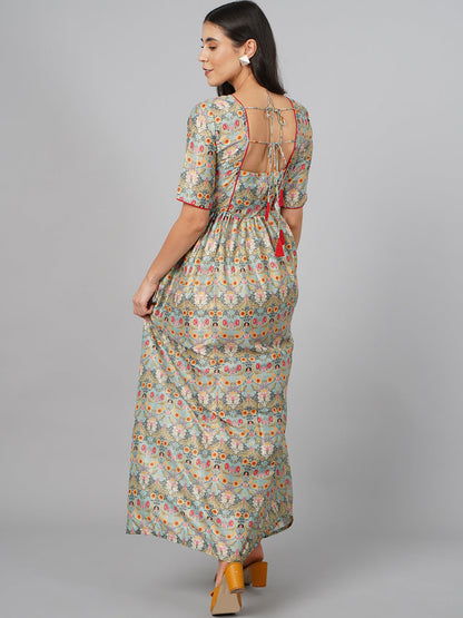 SCORPIUS Green Printed Kurta