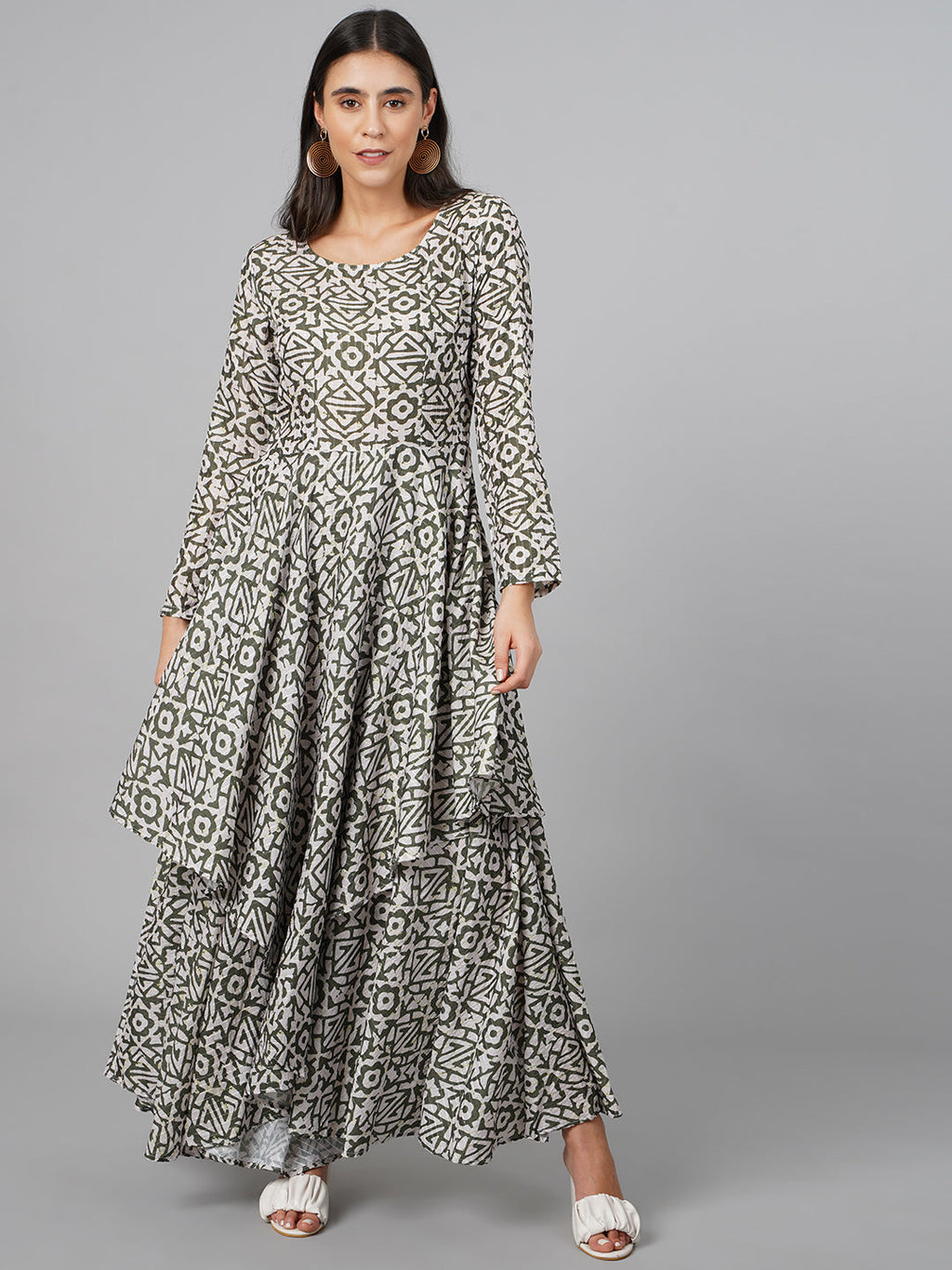 SCORPIUS Grey Maxi Dress