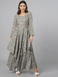 SCORPIUS Grey Maxi Dress