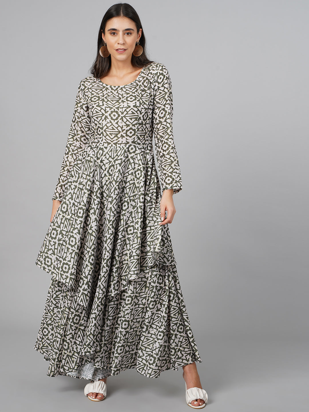 SCORPIUS Grey Maxi Dress