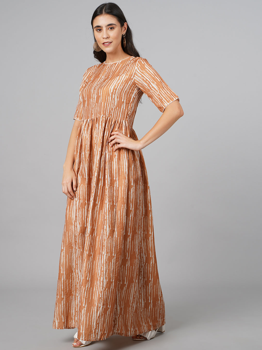 SCORPIUS Brown Muslin Kurta