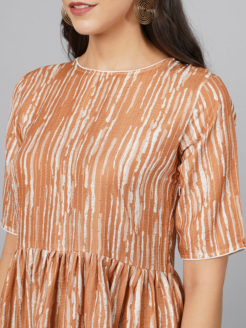 SCORPIUS Brown Muslin Kurta