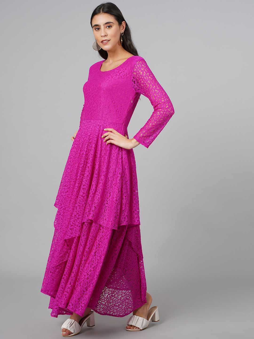 SCORPIUS Pink Net Dress