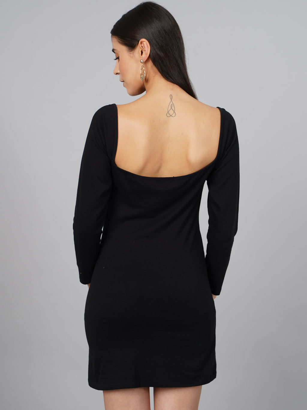 SCORPIUS Black Cotton Dress