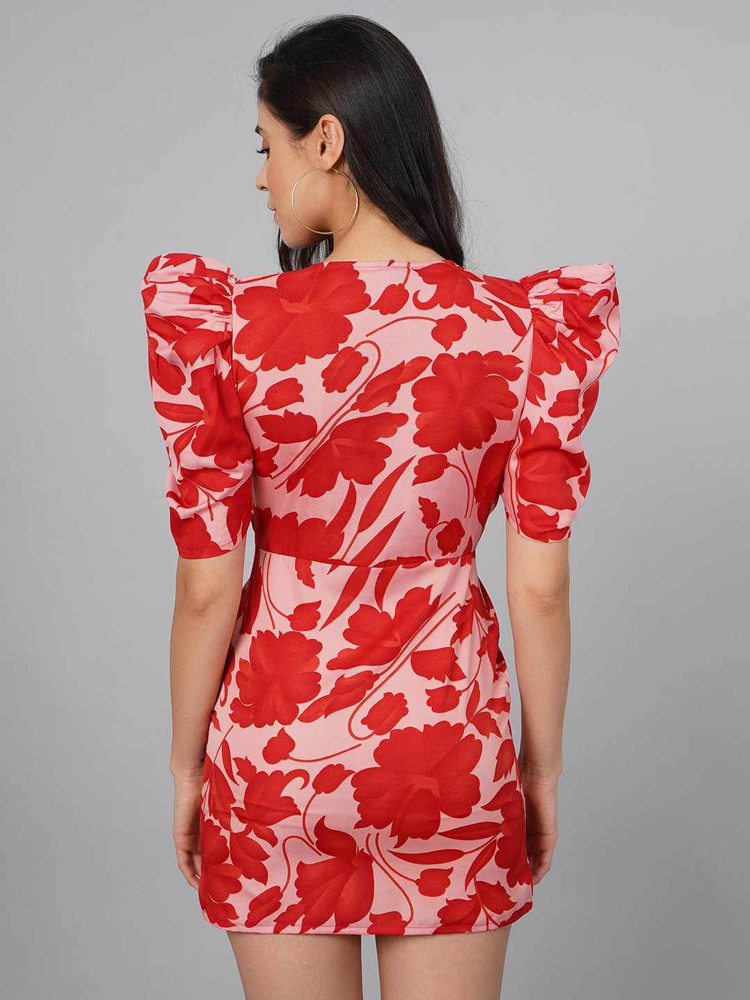 SCORPIUS Red Floral Dress