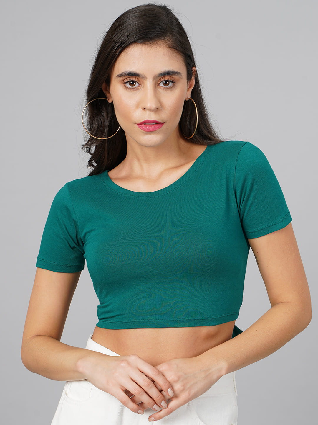 SCORPIUS Teal Back Knot Top