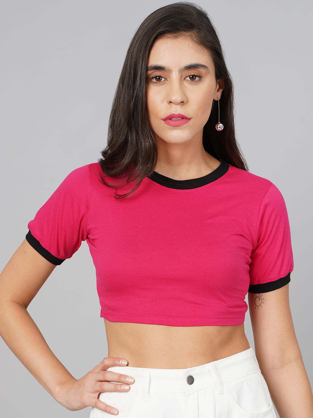 SCORPIUS Fuschia Crop Top