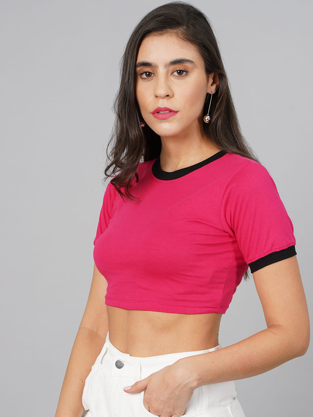 SCORPIUS Fuschia Crop Top