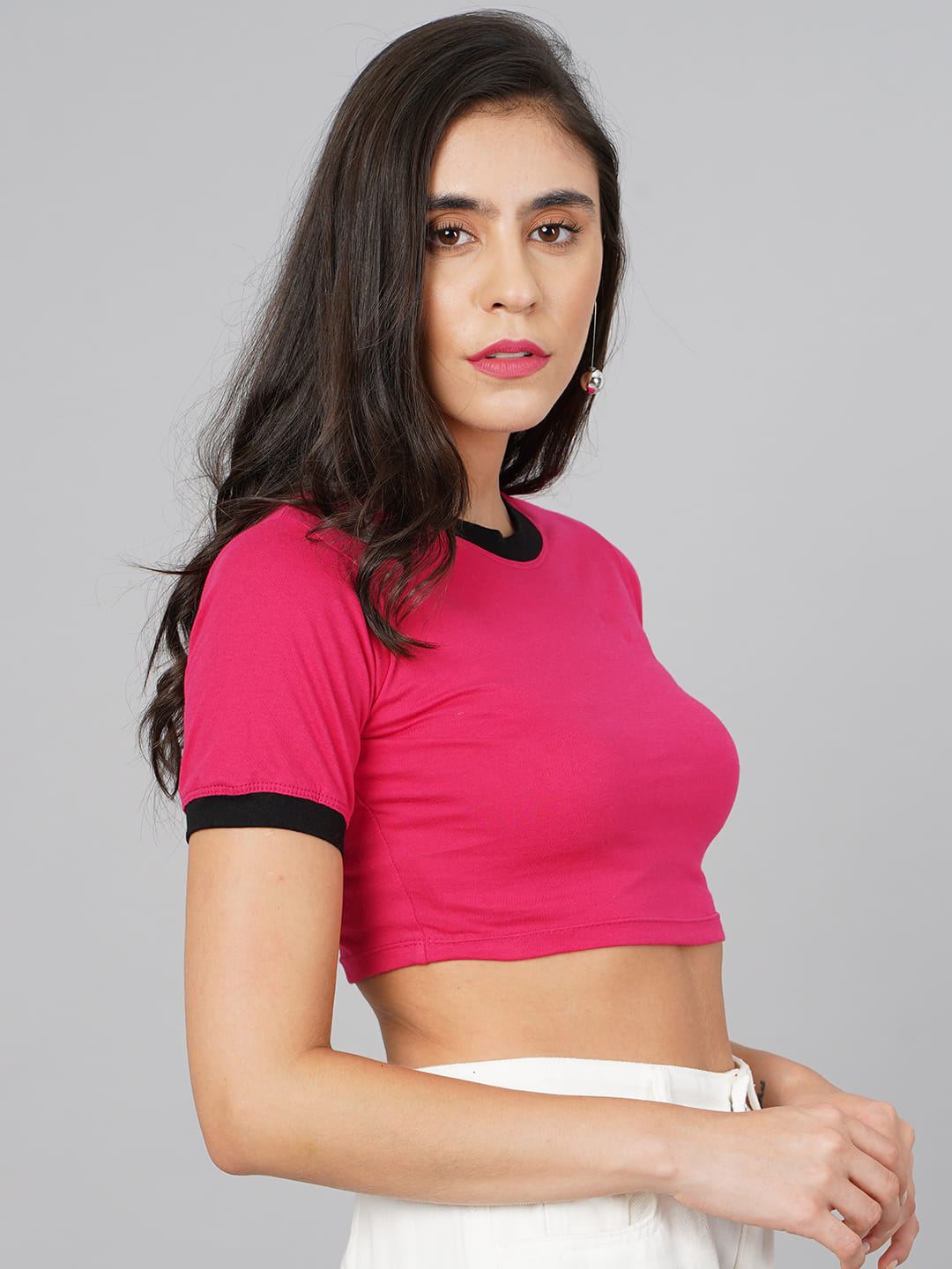 SCORPIUS Fuschia Crop Top