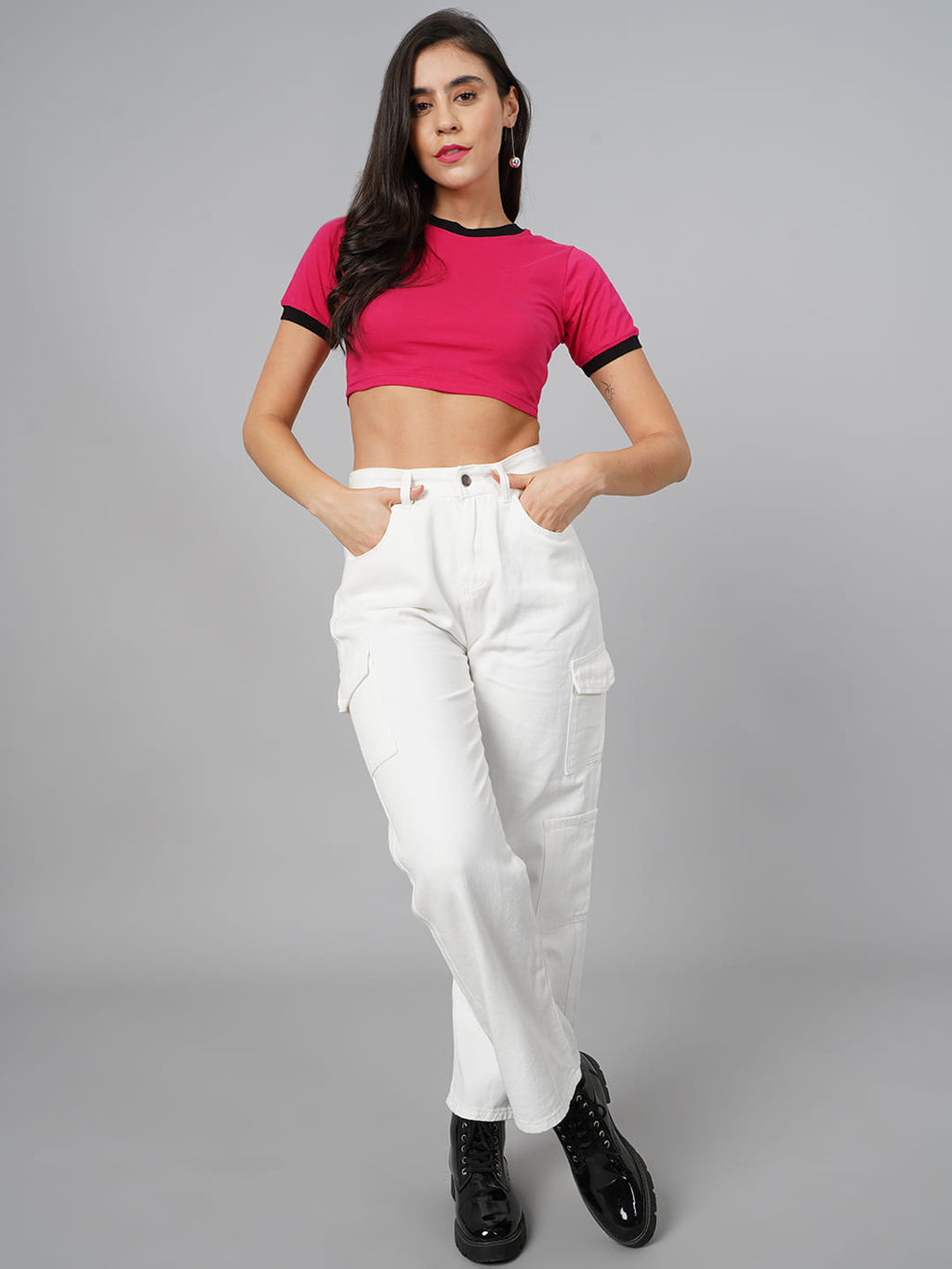 SCORPIUS Fuschia Crop Top
