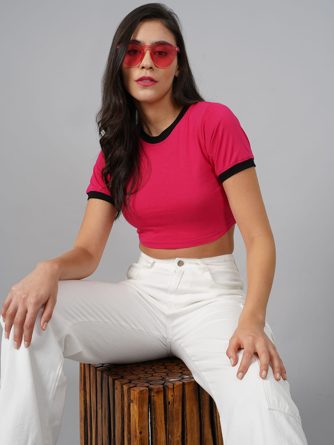 SCORPIUS Fuschia Crop Top