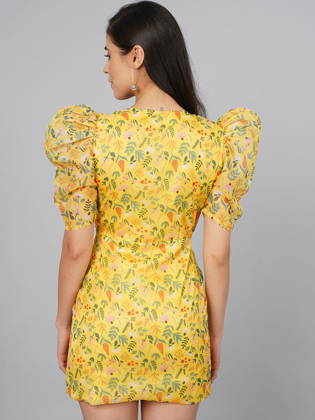 SCORPIUS Yellow Floral Dress