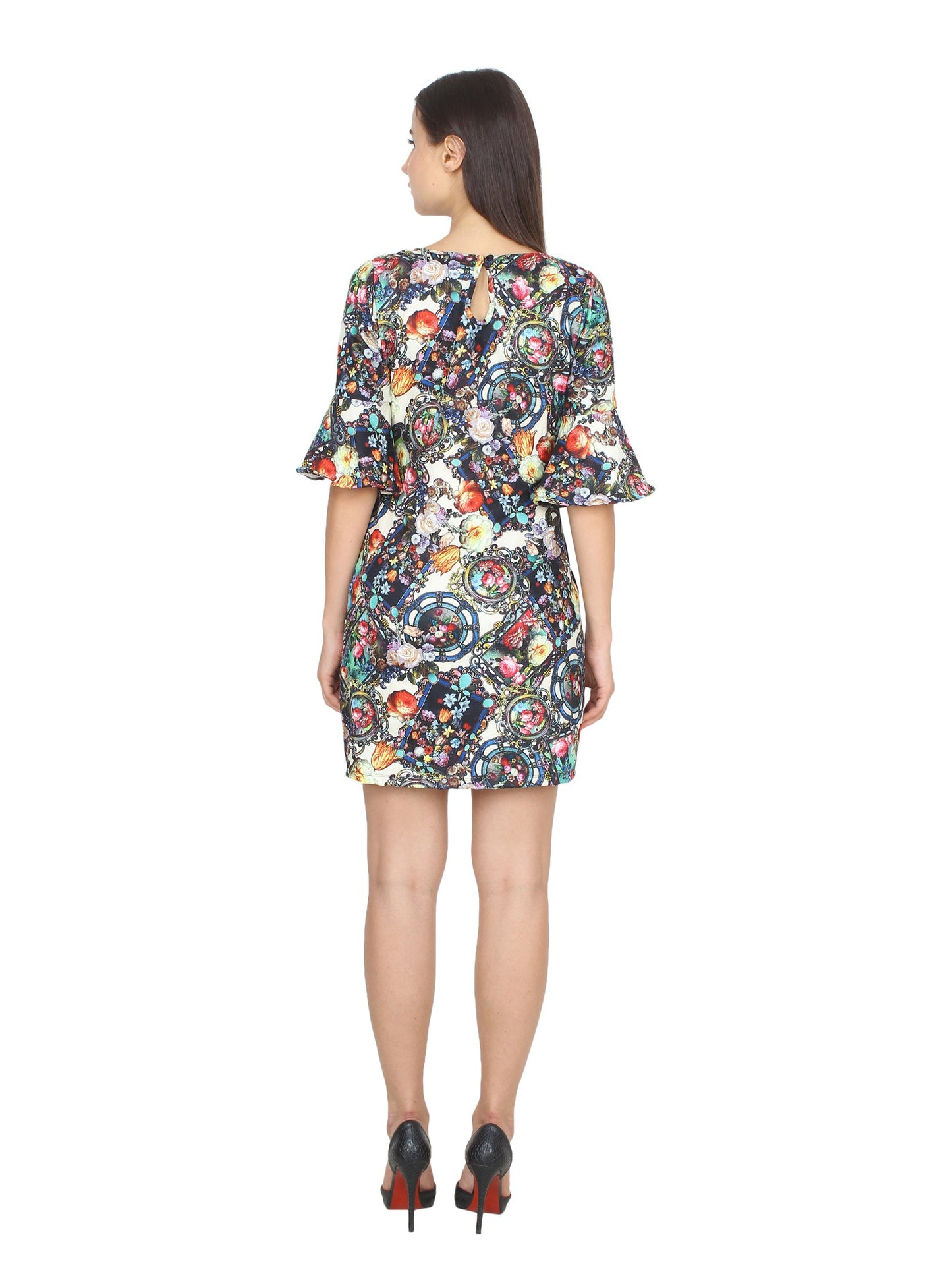 Multicolor Printed Dress