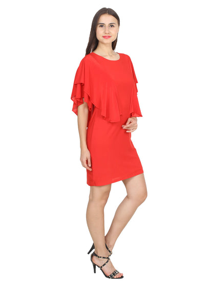 Red Solid Dress