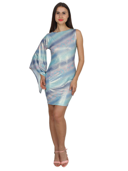 Blue Printed Dress