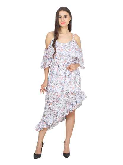 White Printed Dress