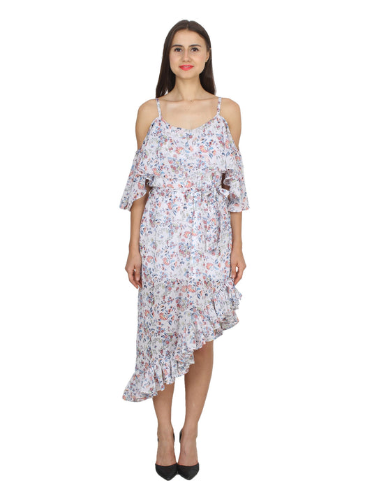White Printed Dress