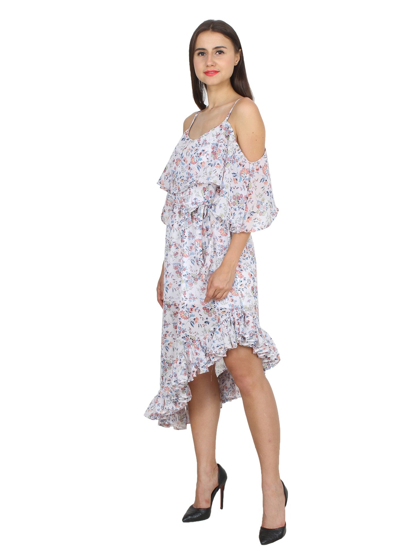 White Printed Dress