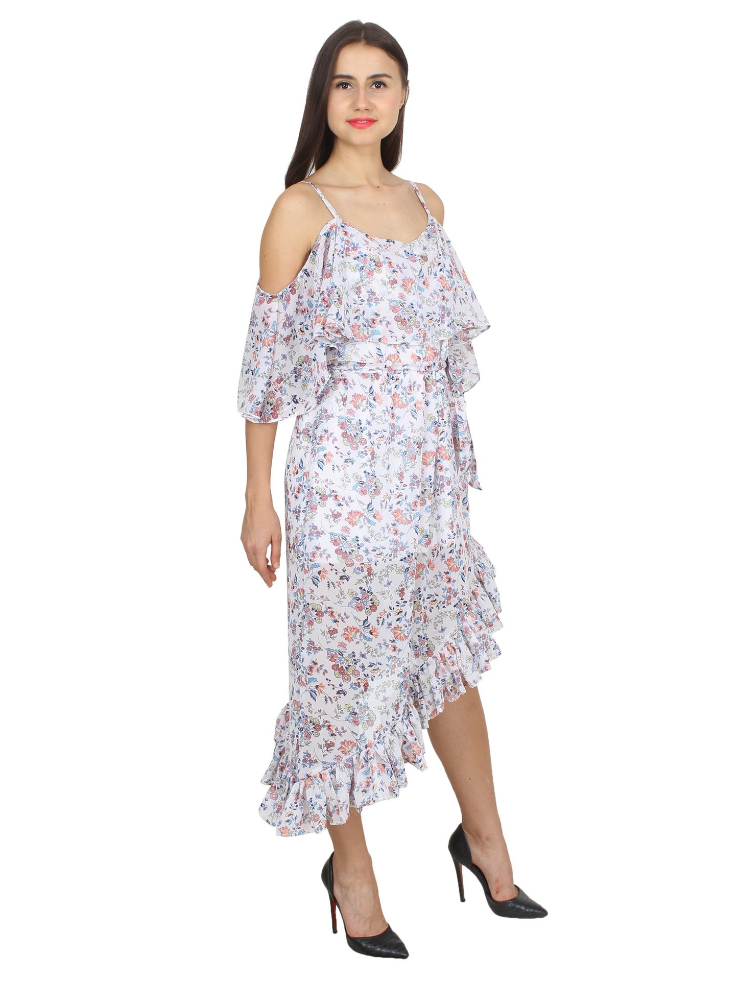 White Printed Dress