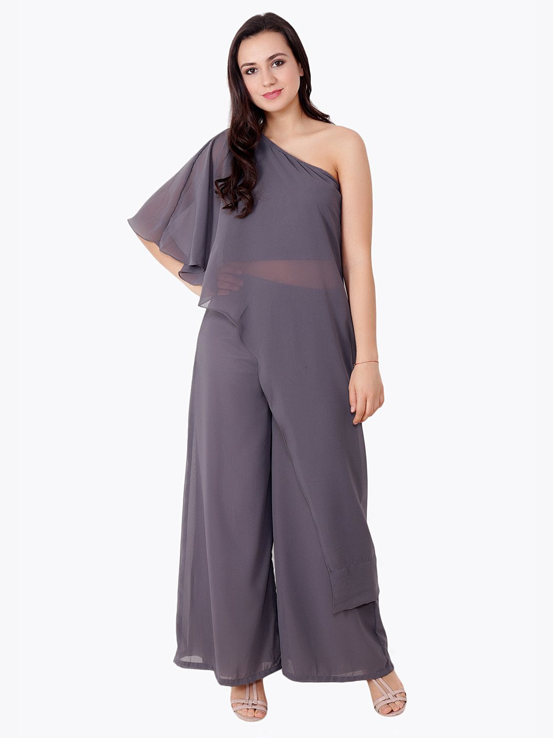 Grey Solid Dress