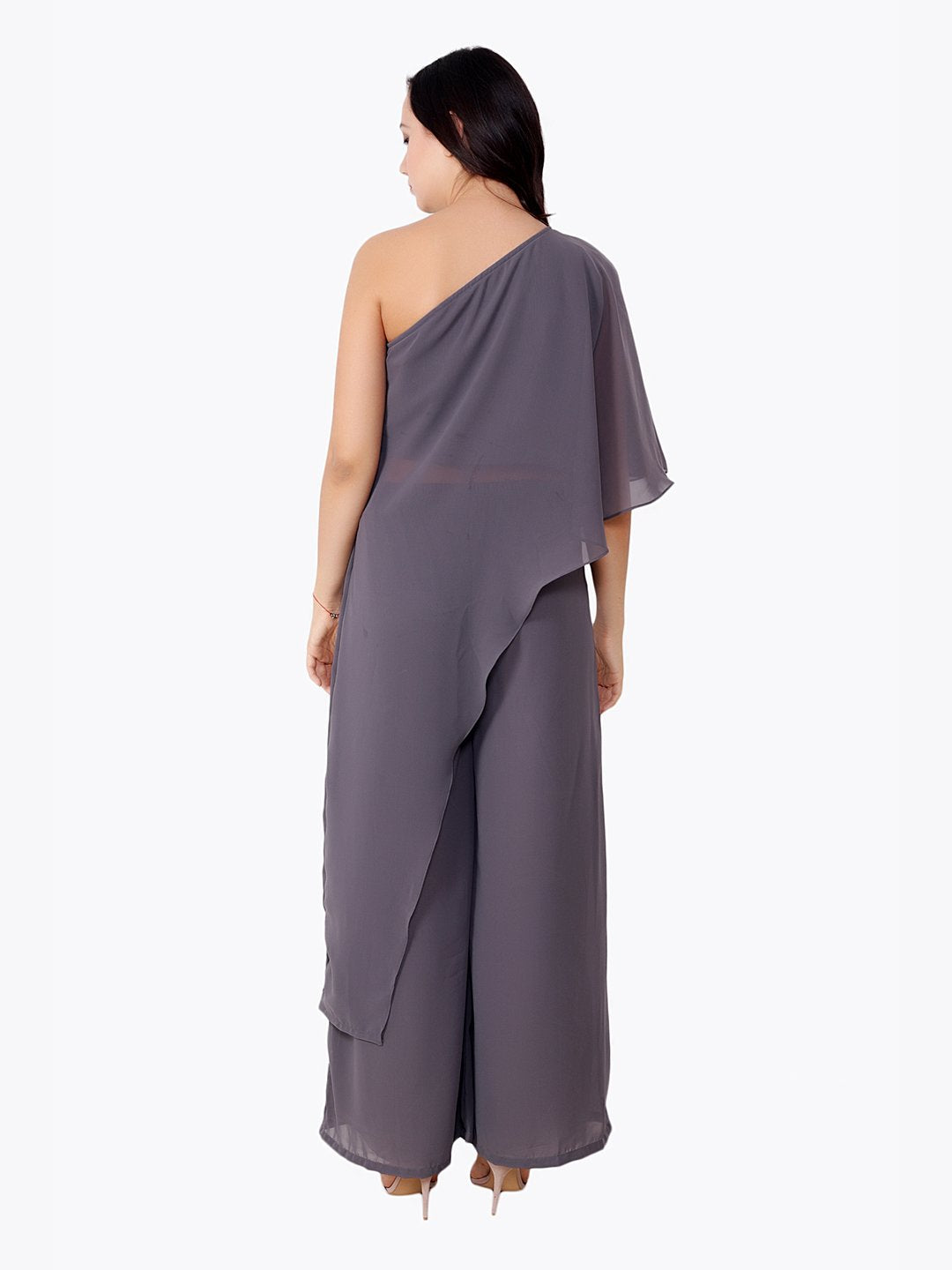 Grey Solid Dress