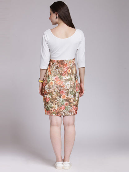 White Printed Dress