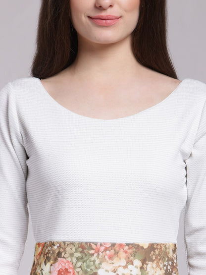 White Printed Dress