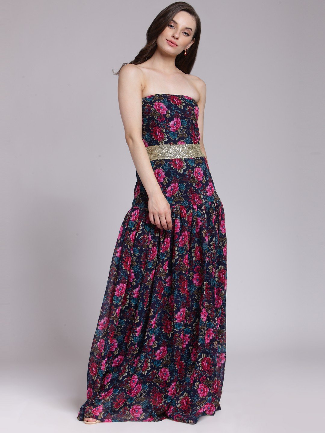 Blue Printed Dress