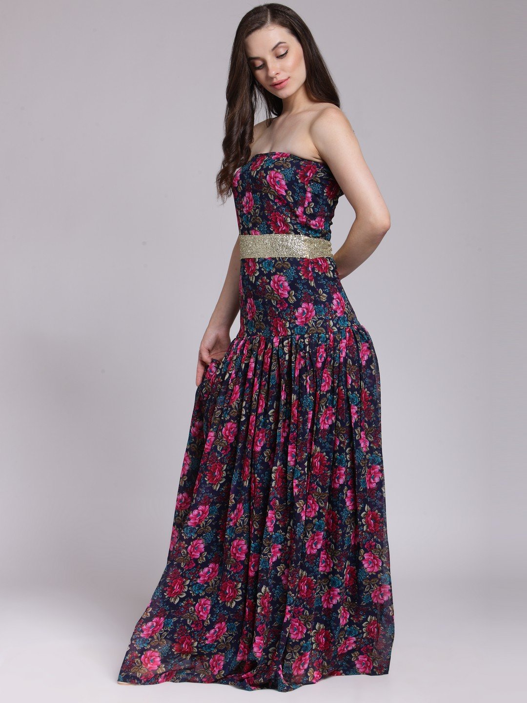 Blue Printed Dress