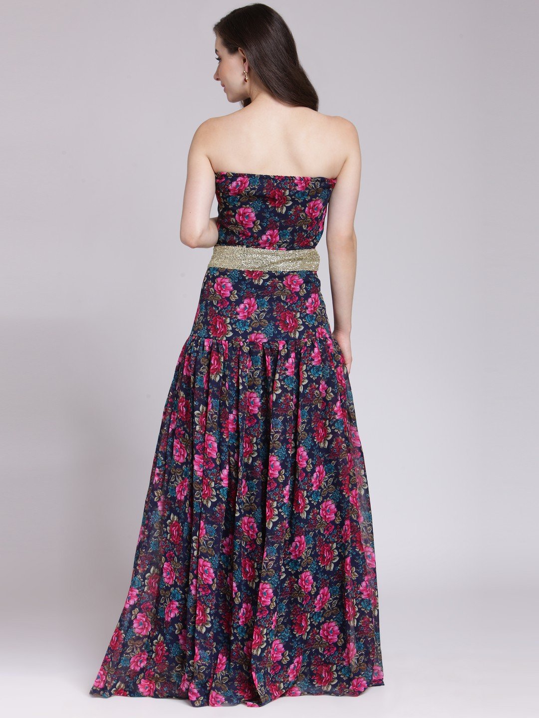 Blue Printed Dress