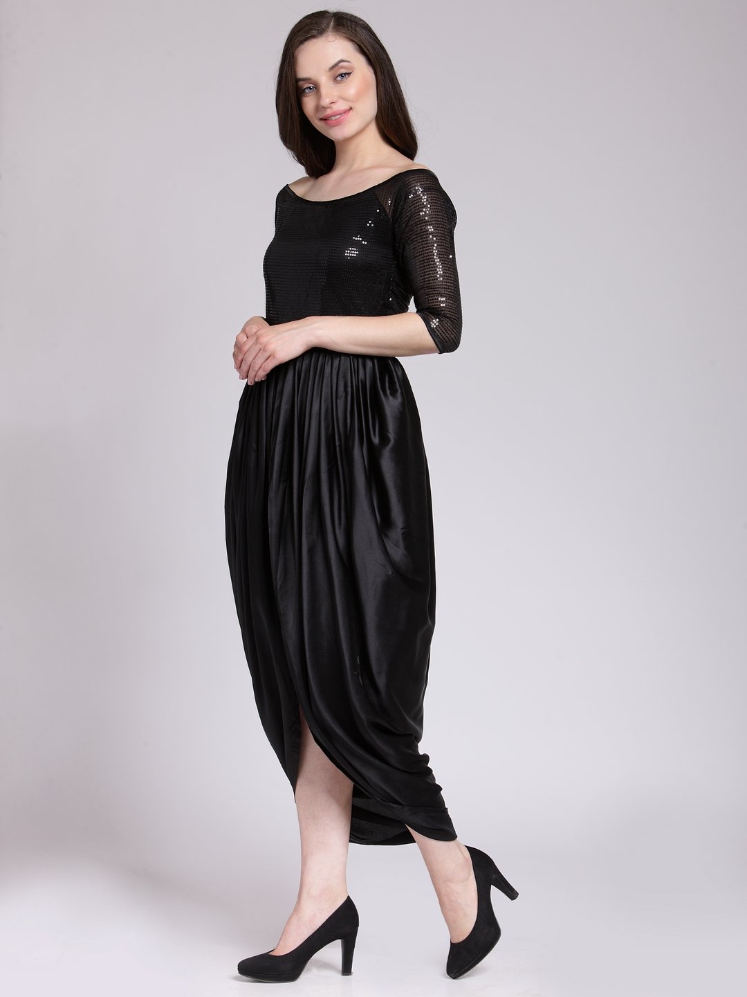 Black Sequins Dress