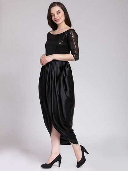 Black Sequins Dress