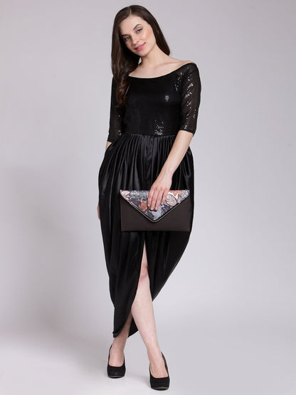 Black Sequins Dress