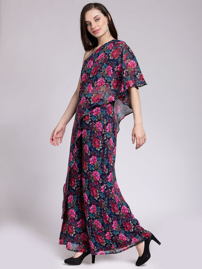 Blue Printed Dress