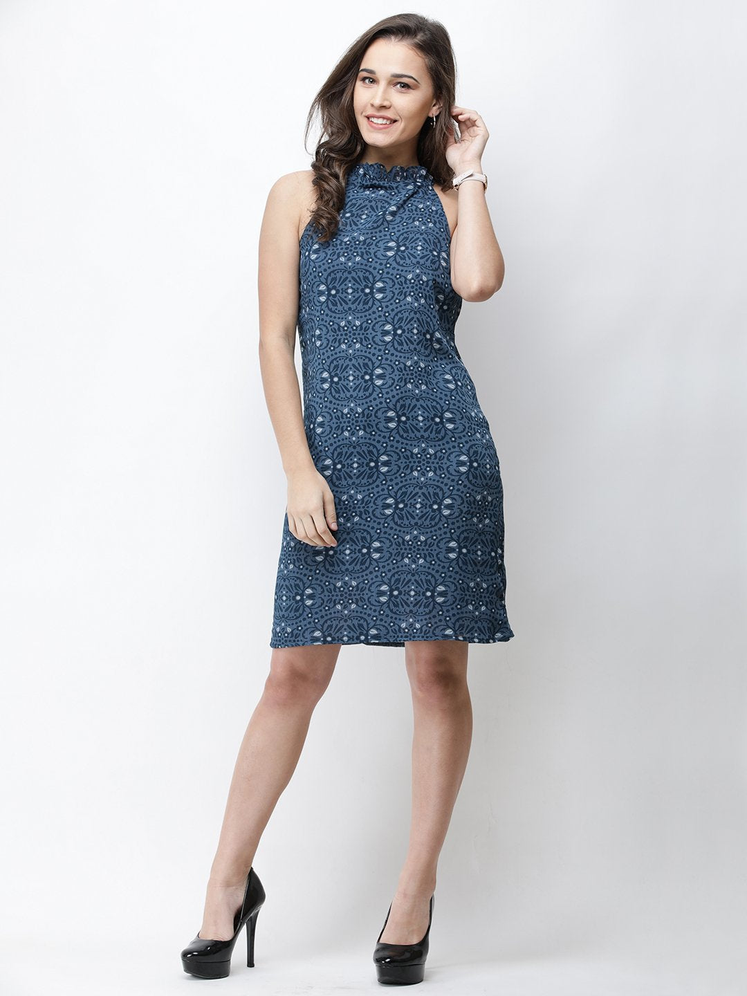 Cation Blue Printed Dress