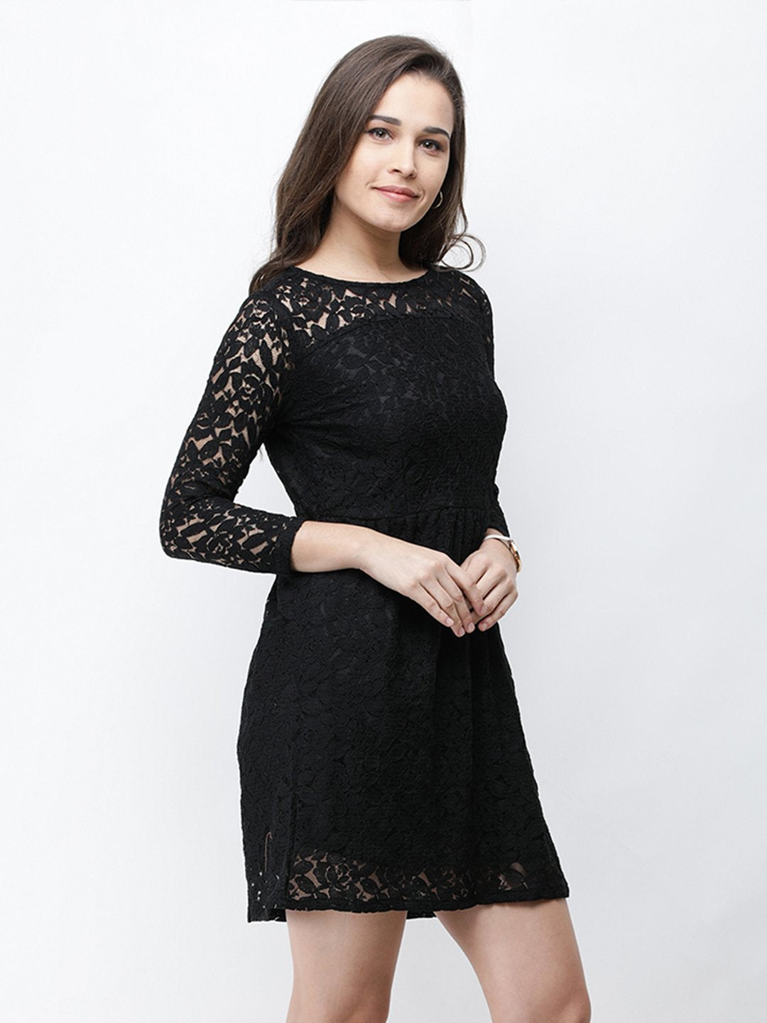 Cation Black Lace Dress