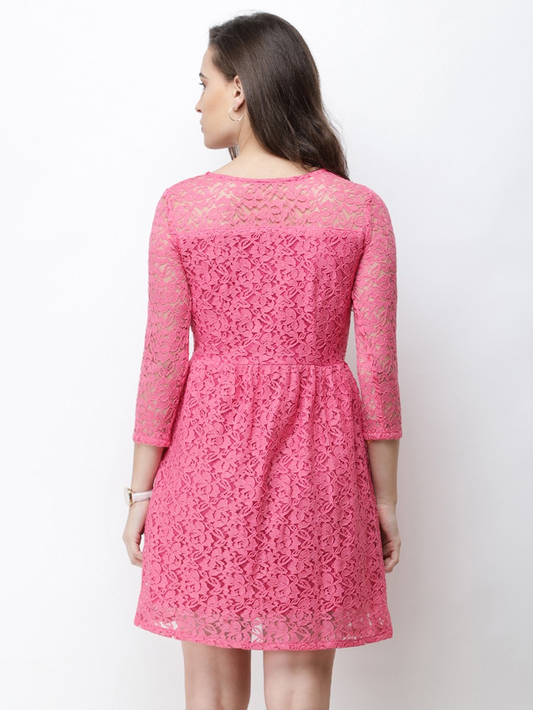 Cation Pink Lace Dress