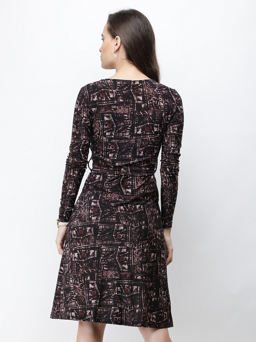 Cation Black Printed Dress