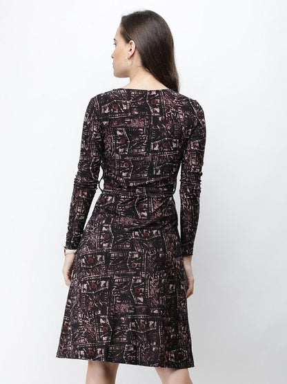 Cation Black Printed Dress