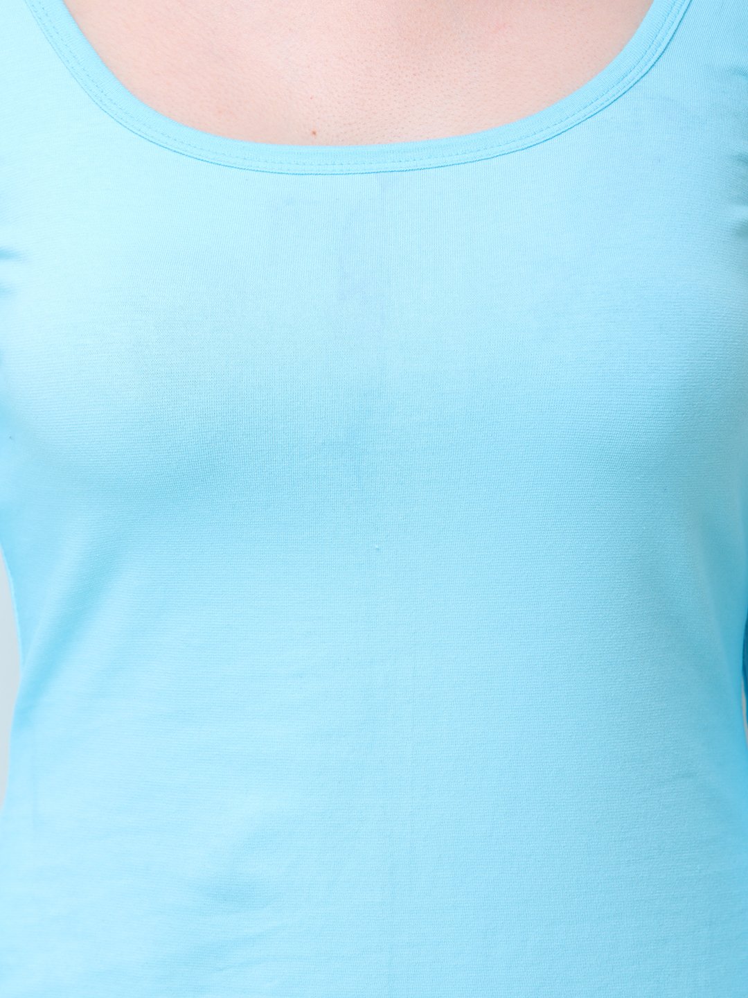 Blue Solid Dress